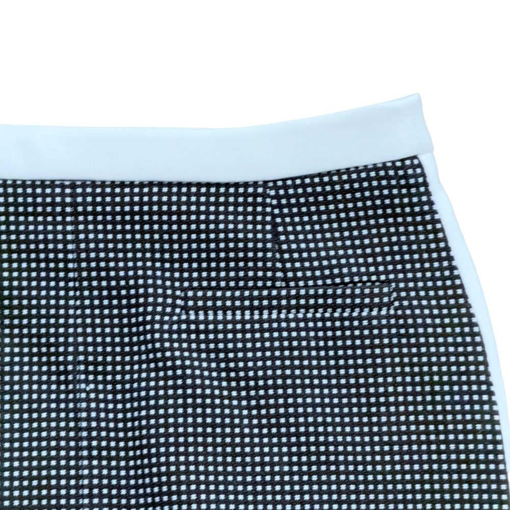 Kenzow Paris Women's Asymmetrical Wrap Mini Skirt White Black Check FR36 US 4 - Picture 11 of 14
